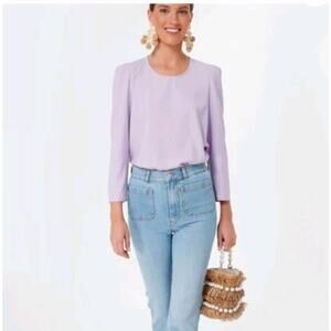 Pomander Place Tuckernuck Top M Lavender Purple Bedford Long Sleeve Top Preppy